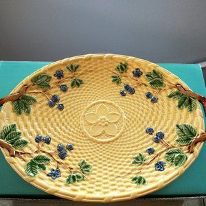 TIFFANY & CO BLACKBERRY MAJOLICA SERVING TRAY